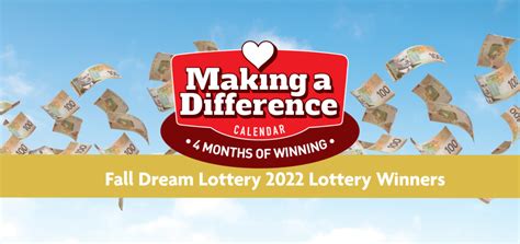 dream win lottery|Making a Difference Calendar Tickets .